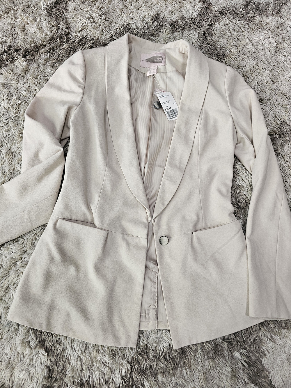 Forever 21 Light Beige Single-Button Blazer